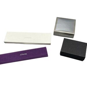 Set of 4 gift boxes varied size & color jewelry trinket READ